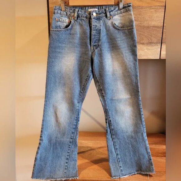 Anine Bing Denim - Anine Bing Wide Flare Leg Jeans, Size 28